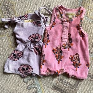 Hugo + Tiki Baby Rompers